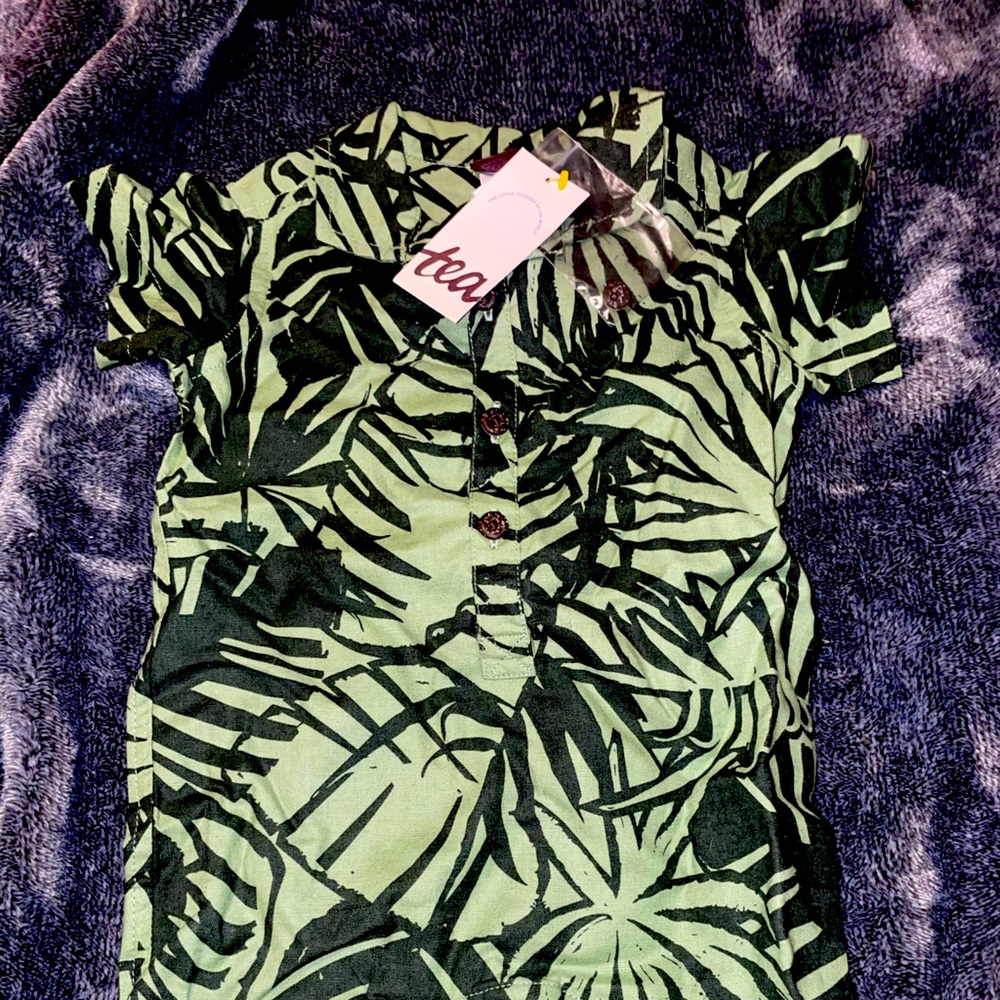 Tea Collection One Piece Tropical Hawaiian Palm Jumpsuit for Boys